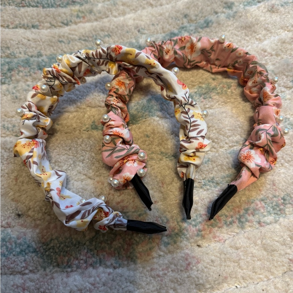 Girl Pearl Headbands (2)